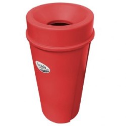 CESTO – BOTE 80L REDONDO ROJO CON TAPA EMBUDO 8499RJ