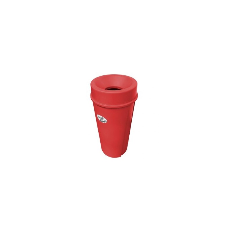 CESTO – BOTE 80L REDONDO ROJO CON TAPA EMBUDO 8499RJ