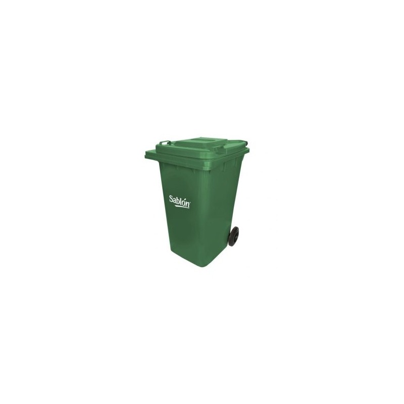 CONTENEDOR 240L SIN PEDAL 2 RUEDAS VERDE 9266VD