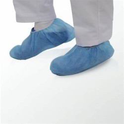 CUBRE ZAPATO DESECHABLE ANTIDERRAPANTE AZUL CON 100 PIEZAS